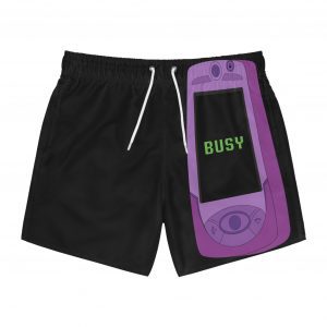 KINDA BUSY 04 Black/Purple big phone style BEACH TRUNKS